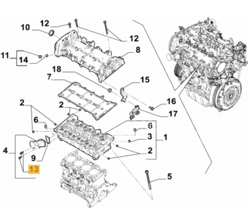 Skrutka prruby hlavy valcov DUCATO 2,2JTD 2021-