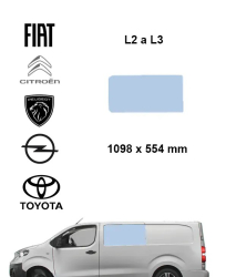 Bo�n� �av� pevn� okno L2, L3 | Citroen Jumpy / Peugeot Expert / Fiat Scudo / Opel Vivaro / Toyota Proace