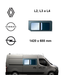Bo�n� prav� posuvn� okno L2, L3 a L4 | Renault Master / Nissan Interstar / Opel Movano