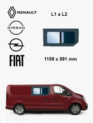 Bo�n� prav� posuvn� okno L1 a L2 | Renault Trafic X82, Opel Vivaro B, Fiat Talento
