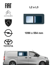 Bo�n� predn� prav� posuvn� okno L2, L3 | Citroen Jumpy / Peugeot Expert / Fiat Scudo / Opel Vivaro  Toyota Proace